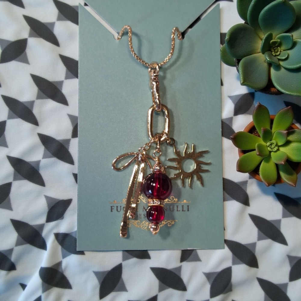 SALE!! Beautiful Multiple Charms Gold-Filled Necklace
